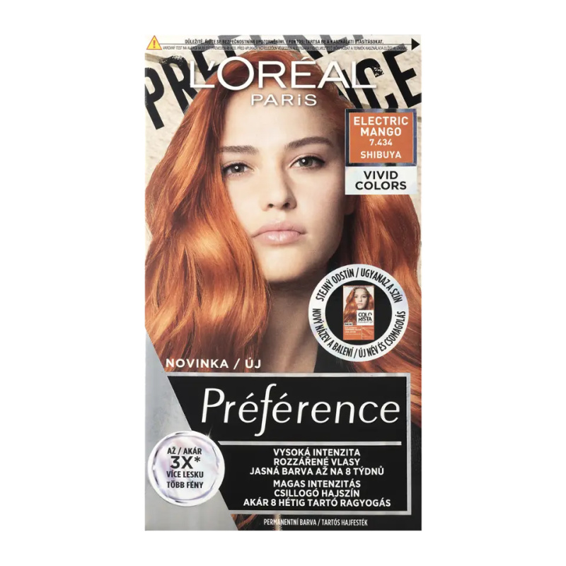L’Oréal Paris Préférence Vivids barva na vlasy odstín 7.434 electric mango 1 ks