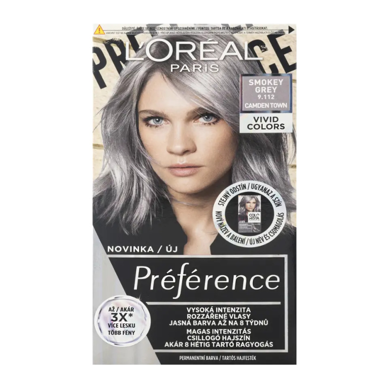 L’Oréal Paris Préférence Vivids barva na vlasy odstín 9.112 smokey grey 1 ks