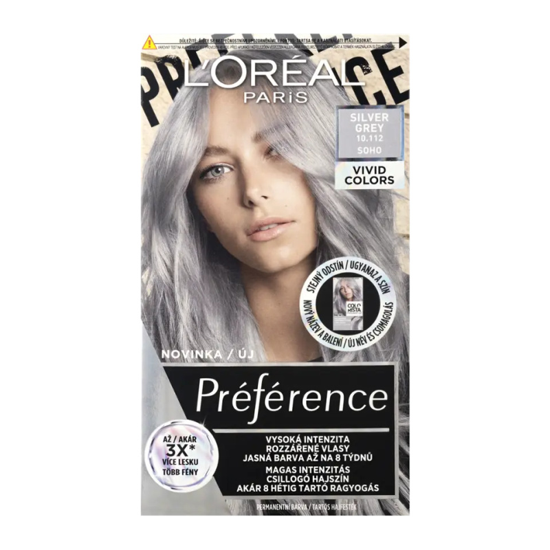 L’Oréal Paris Préférence Vivids barva na vlasy odstín 10.112 silver grey 1 ks