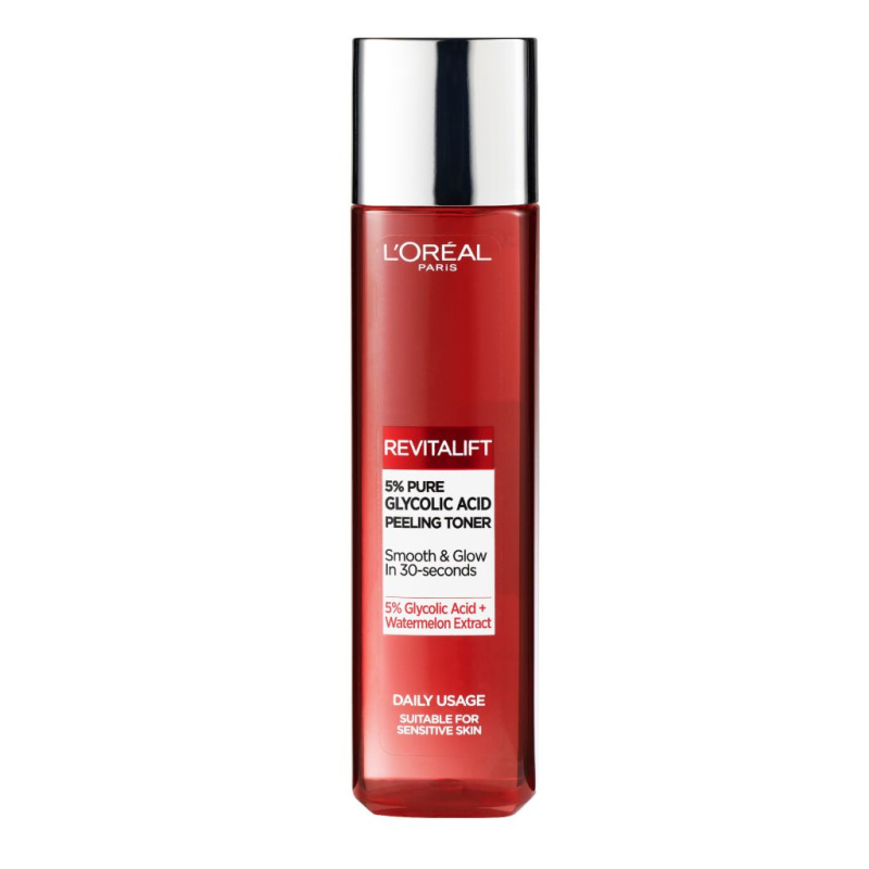 L’Oréal Paris Revitalift Glycolic peeling toner exfoliační čisticí tonikum 180 ml
