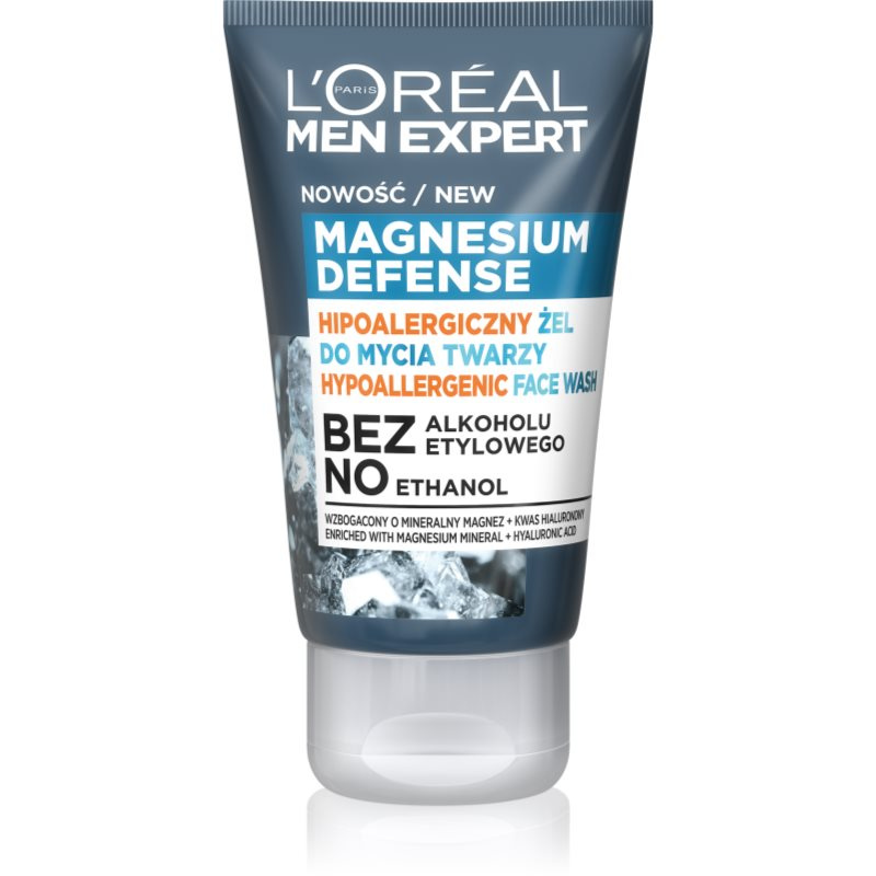 L’Oréal Paris Men Expert Magnesium Defence mycí gel na obličej pro muže 100 ml