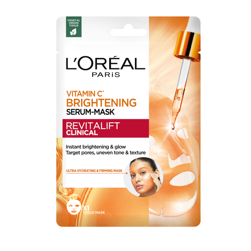 L’Oréal Paris Revitalift Clinical rozjasňující pleťová maska s vitaminem C 26 g