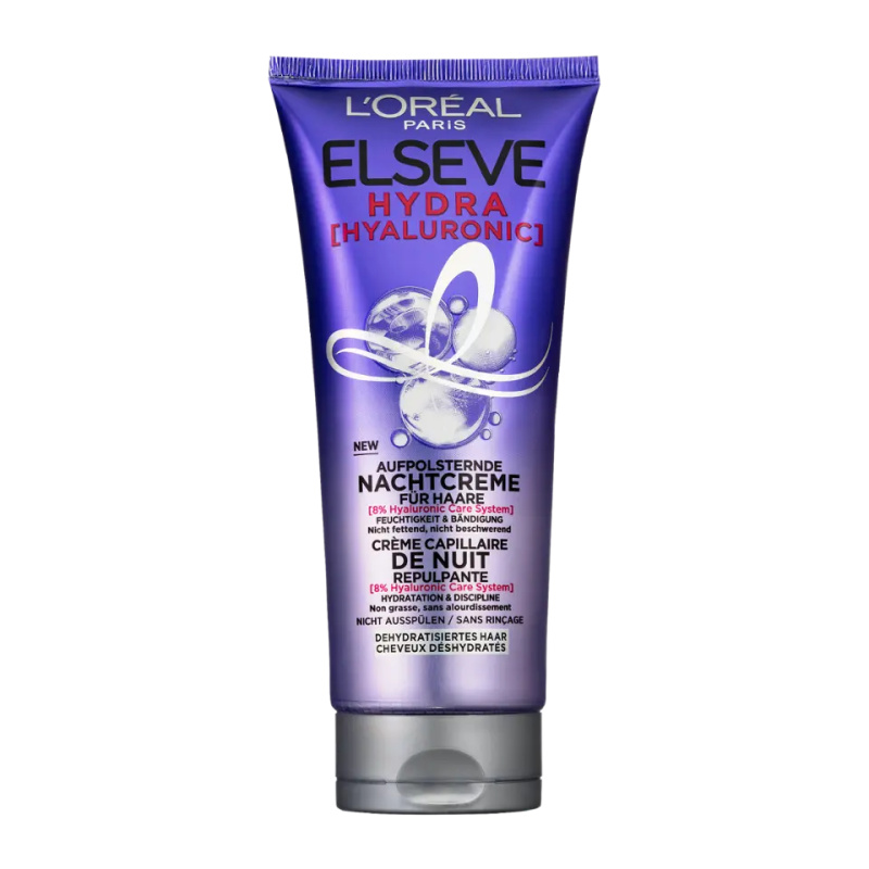 L’Oréal Paris Elseve Hyaluron Plump noční hydratační krém na vlasy 200 ml