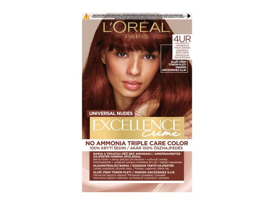 L’Oréal Paris Excellence Universal Nudes permanentní barva na vlasy odstín 4UR Universal Dark Red 1 ks