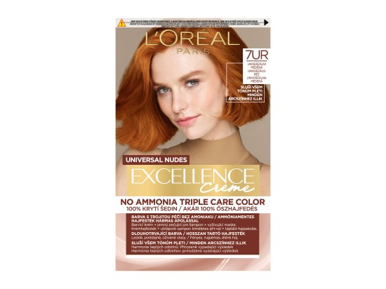 L’Oréal Paris Excellence Universal Nudes permanentní barva na vlasy odstín 7UR Universal Copper 1 ks