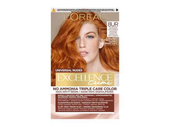 L’Oréal Paris Excellence Universal Nudes permanentní barva na vlasy odstín 8UR Universal Copper Light 1 ks