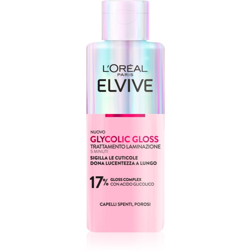 L’Oréal Paris Elseve Glycolic Gloss maska na vlasy pro uhlazení a obnovu poškozených vlasů 200 ml