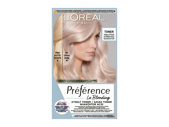 L’Oréal Paris Préférence Le Blonding Toner kyselý toner neutralizující mosazné podtóny odstín 02 Pearl Blonde 1 ks