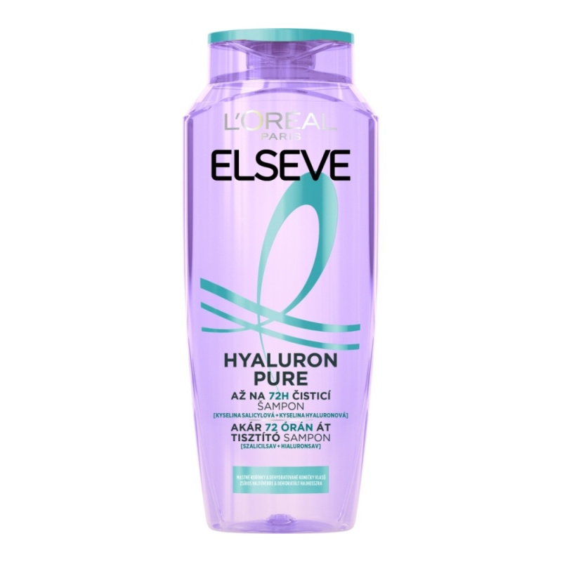 L’Oréal Paris Elseve Hyaluron Pure hydratační šampon pro mastnou vlasovou pokožku a suché konečky 250 ml