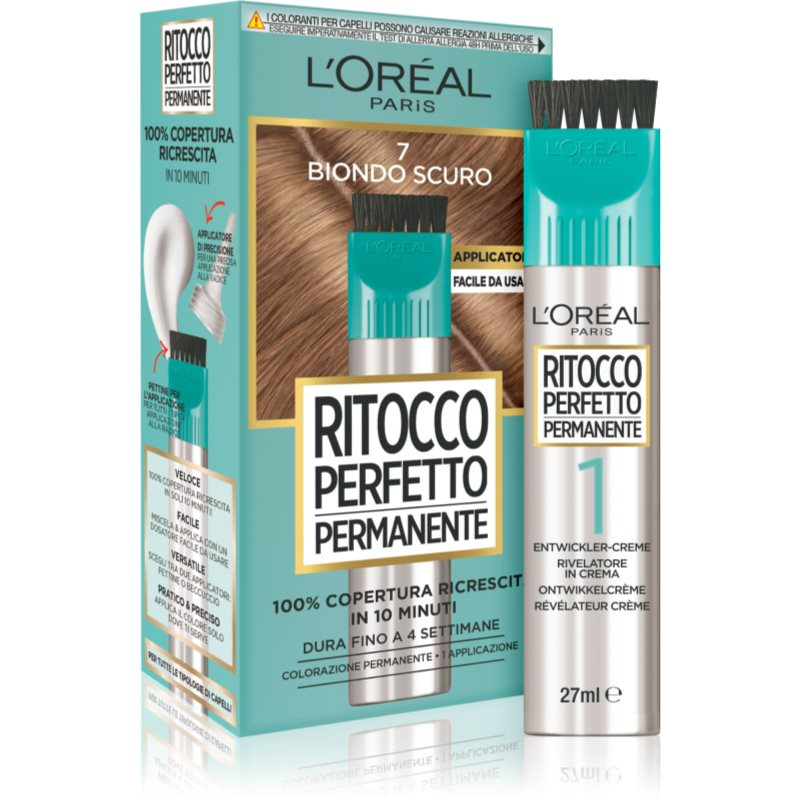 L’Oréal Paris Magic Retouch Permanent tónovací barva na odrosty s aplikátorem odstín 7 BIONDO SCURO 27 ml