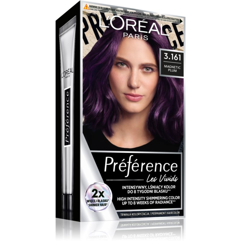 L’Oréal Paris Préférence Vivids barva na vlasy odstín 3.161 Magnetic Plum 1 ks