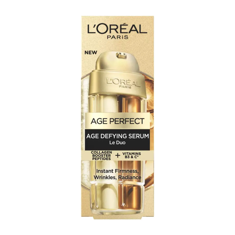 L’Oréal Paris Age Perfect Le Duo Serum dvoufázové omlazující sérum pro rozjasnění a vyhlazení pleti 30 ml
