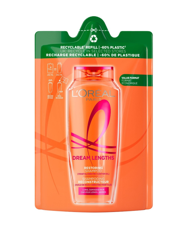 L’Oréal Paris Elseve Dream Long šampon náhradní náplň 250 ml