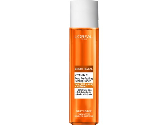 L’Oréal Paris Bright Reveal Vitamin C rozjasňující tonikum pro zmenšení pórů 180 ml