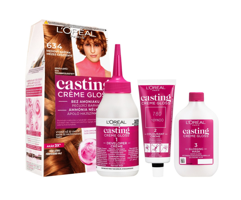 L’Oréal Paris Casting Creme Gloss barva na vlasy odstín 634 Miel Marron 1 ks