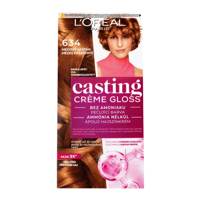 L’Oréal Paris Casting Creme Gloss barva na vlasy odstín 634 Miel Marron 1 ks