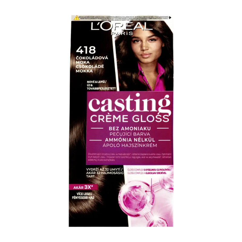 L’Oréal Paris Casting Creme Gloss barva na vlasy odstín 418 Choco Mocha 1 ks