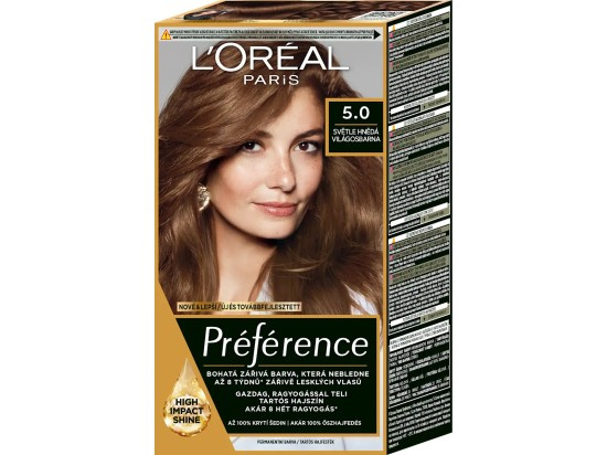 L’Oréal Paris Préférence barva na vlasy odstín 5.0 Light Brown 1 ks