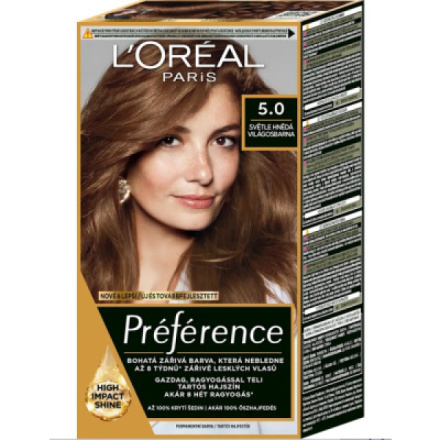 L’Oréal Paris Préférence barva na vlasy odstín 5.0 Light Brown 1 ks
