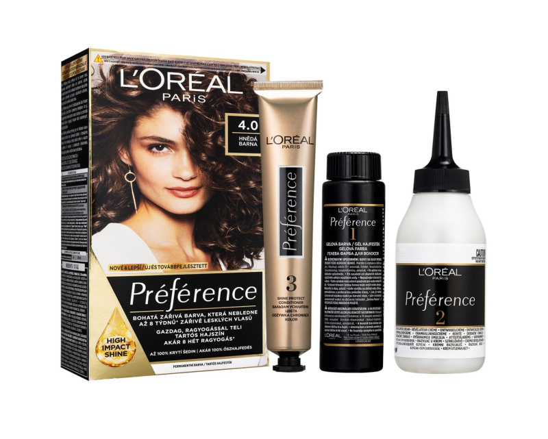 L’Oréal Paris Préférence barva na vlasy odstín 4.0 Hnědá 1 ks