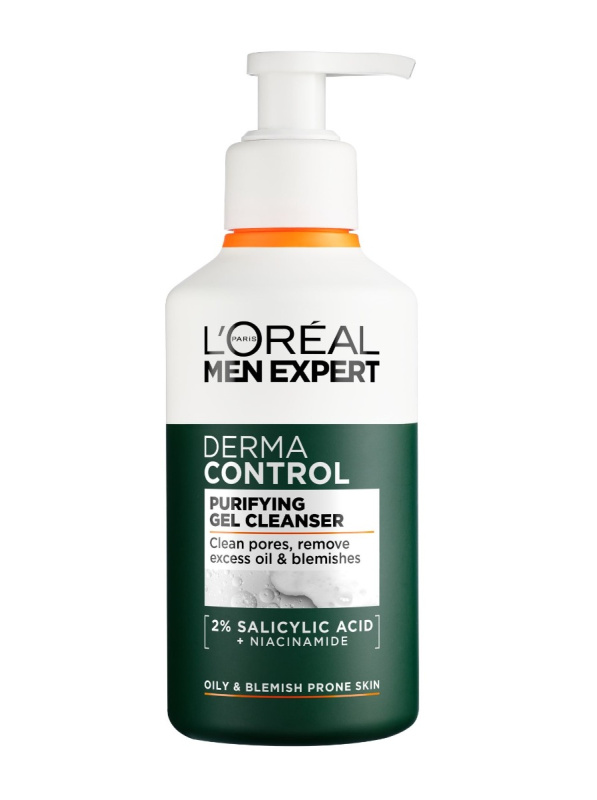 L’Oréal Paris Men Expert Derma Control čisticí gel s niacinamidem 260 ml