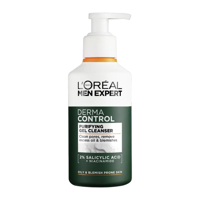 L’Oréal Paris Men Expert Derma Control čisticí gel s niacinamidem 260 ml