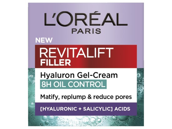 L’Oréal Paris Revitalift Filler Oil Control hloubkově hydratační krém pro mastnou a smíšenou pleť 50 ml
