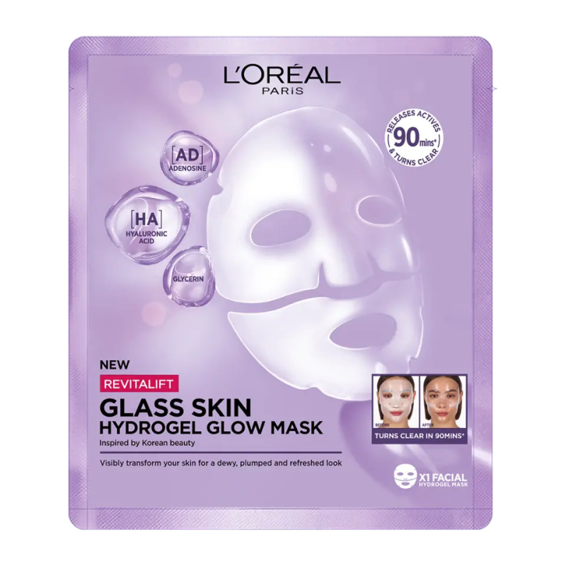 L'Oréal Paris Hydrogelová rozjasňující maska Filler Glass Skin Mask 25 g