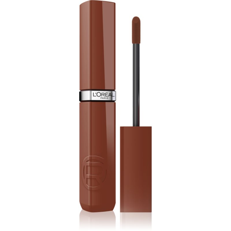 L’Oréal Paris Infaillible Laque Resistance dlouhotrvající tekutá rtěnka dodávající hydrataci a lesk odstín 515 Brow Espresso 4.3 ml