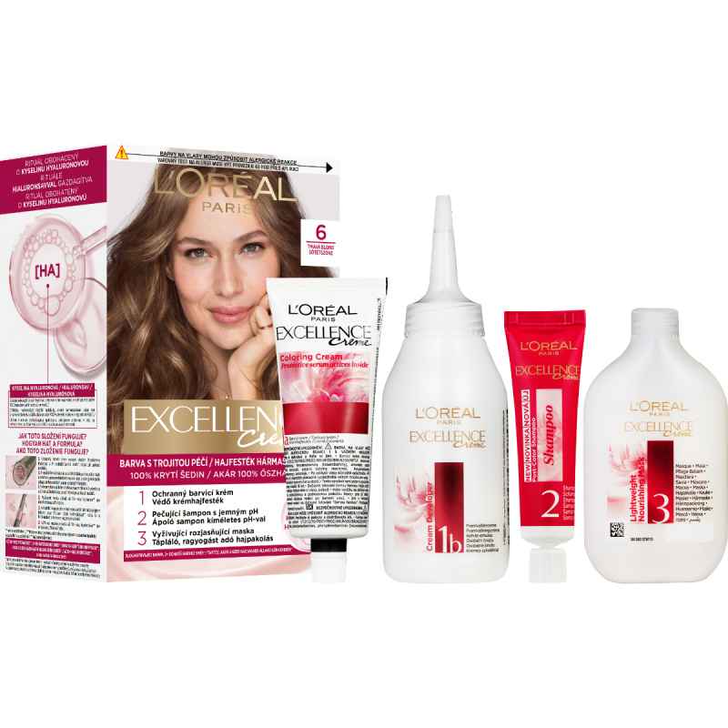 L'Oréal Paris Excellence Créme permanentní barva na vlasy 6.0 tmavá blond