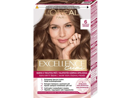 L'Oréal Paris Excellence Créme permanentní barva na vlasy 6.0 tmavá blond
