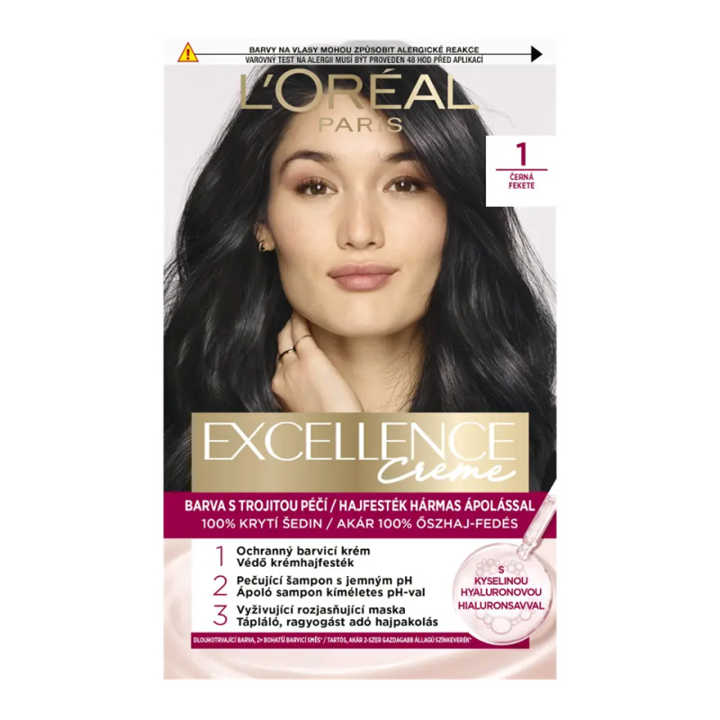 L'Oréal Paris Excellence Créme permanentní barva na vlasy 1.0 černá