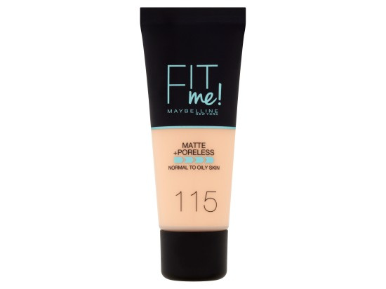 MAYBELLINE NEW YORK Fit Me! Matte+Poreless matující make-up pro normální a mastnou pleť odstín 115 Ivory 30 ml