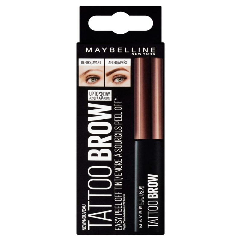 MAYBELLINE NEW YORK Tattoo Brow semipermanentní gelová barva na obočí odstín Dark Brown 4.6 g