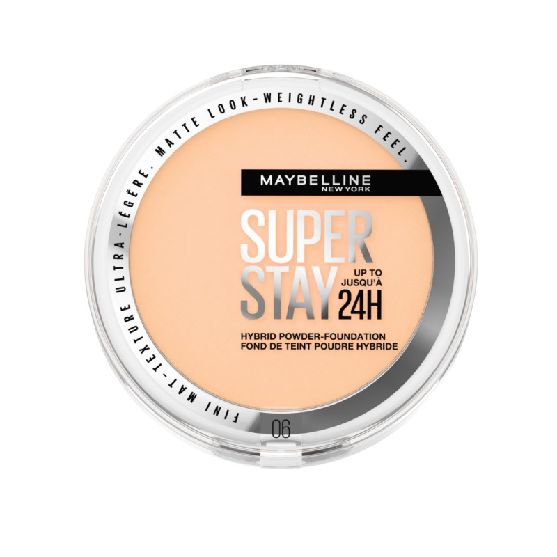 MAYBELLINE NEW YORK SuperStay 24H Hybrid Powder-Foundation kompaktní pudrový make-up pro matný vzhled odstín 06 9 g