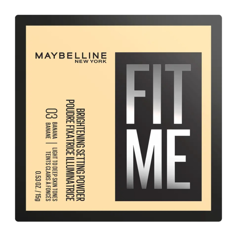 Maybelline Fixační pudr Fit Me 03 Banana 15 g