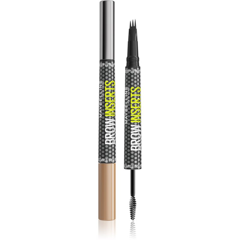 MAYBELLINE NEW YORK Brow Inserts fix na obočí s kartáčkem 2 v 1 odstín 01 Blonde 1.25 ml
