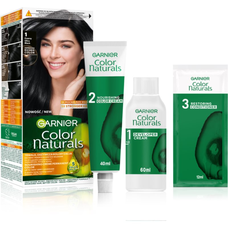 Garnier Color Naturals Creme barva na vlasy odstín Ultra Black 1 ks