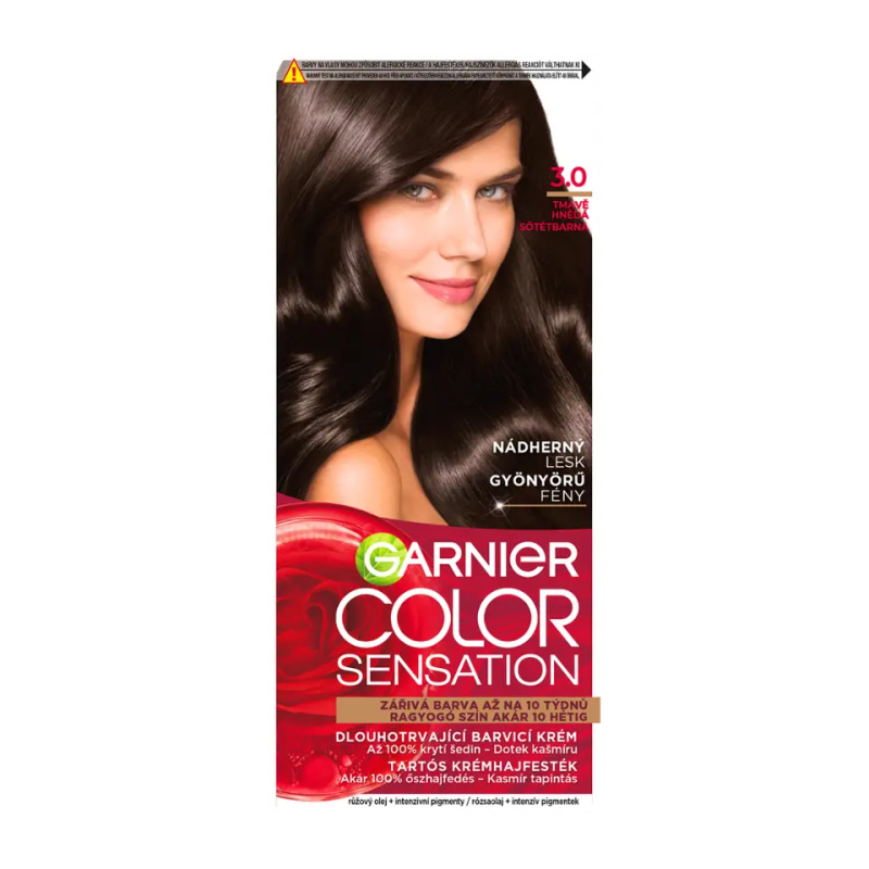 Garnier Color Sensation barva na vlasy odstín 3.0 Prestige Brown 1 ks