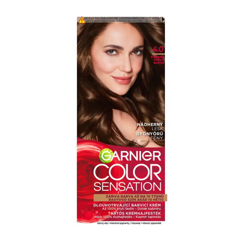 Garnier Color Sensation barva na vlasy odstín 4.0 Medium Brown 1 ks