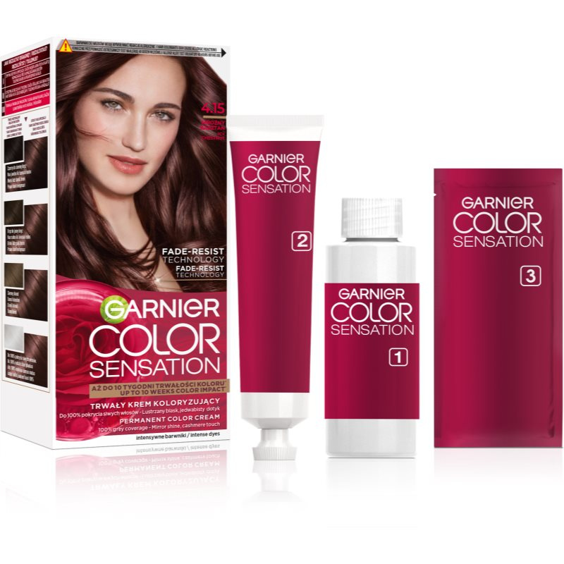 Garnier Color Sensation barva na vlasy odstín 4.15 Mroźny Kasztan 1 ks