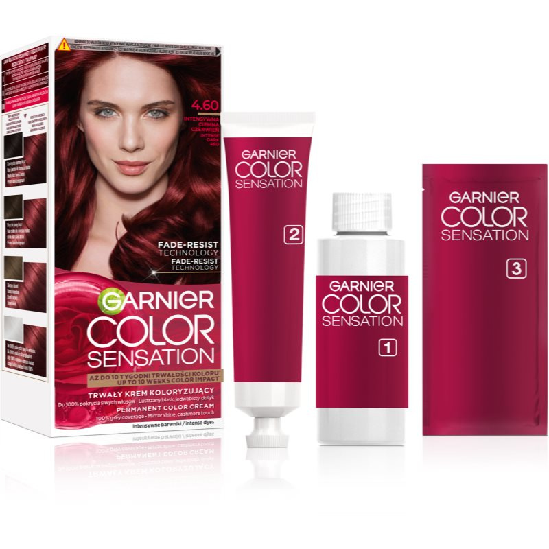 Garnier Color Sensation barva na vlasy odstín 4.60 Intensywna Ciemna Czerwień 1 ks