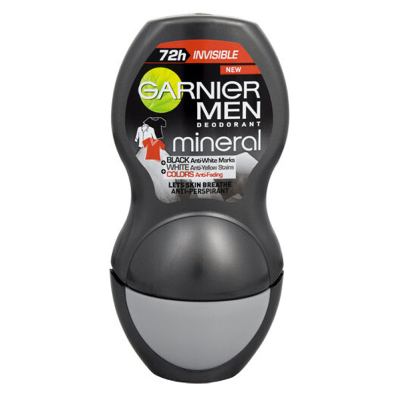 Garnier Men Mineral Neutralizer antiperspirant roll-on proti bílým skvrnám 72h 50 ml