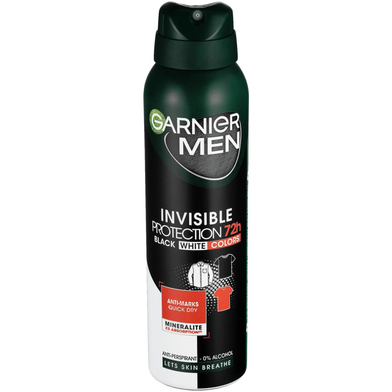 Garnier Men Mineral Neutralizer antiperspirant ve spreji proti bílým skvrnám 72h 150 ml