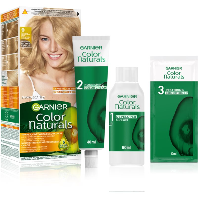 Garnier Color Naturals Creme barva na vlasy odstín 9 Natural Extra Light Blond 1 ks