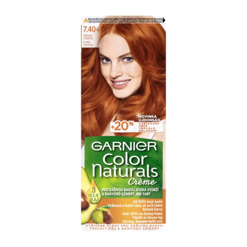 Garnier Color Naturals Creme barva na vlasy odstín 7.40 Intense Copper 1 ks
