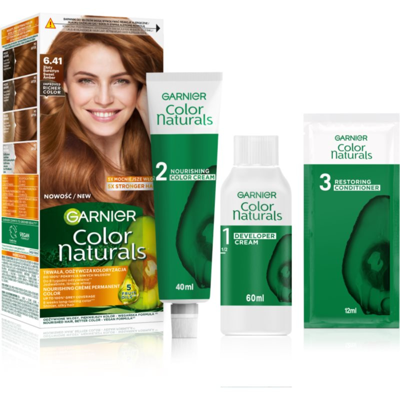 Garnier Color Naturals Creme barva na vlasy odstín 6.41 Sweet Amber 1 ks