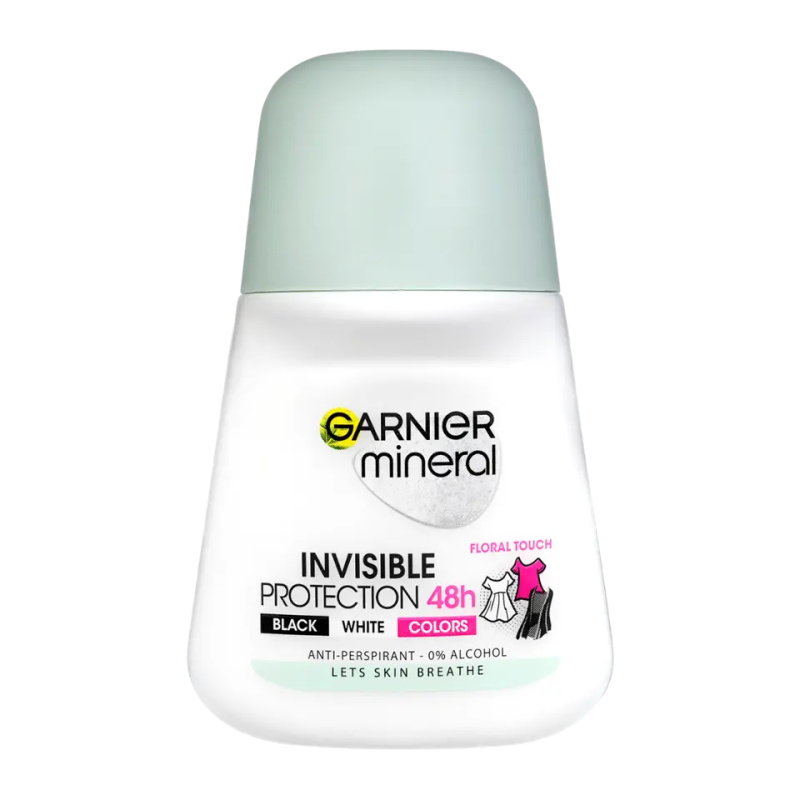 Garnier Mineral Invisible antiperspirant roll-on pro ženy 48h 50 ml