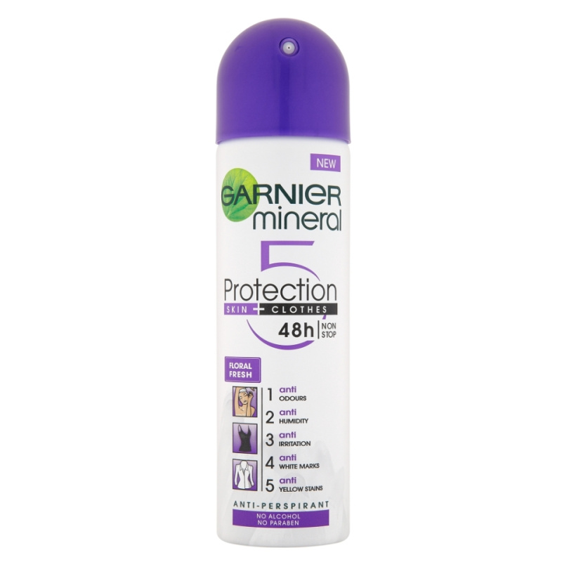 Garnier Mineral 5 Protection antiperspirant ve spreji bez alkoholu 48 h 150 ml