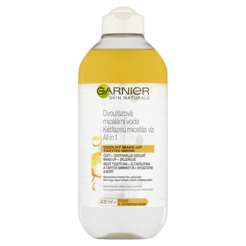 Garnier Skin Naturals dvoufázová micelární voda 3 v 1 400 ml